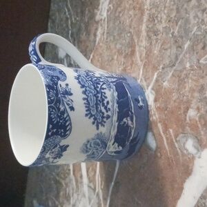 Jumbo Spode Blue Italian Mug, New Microwave Safe Porcelain